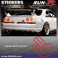Stickers JDM Sticker JDM 10 cm rouge Japan Domestic Market compatible avec Honda Nissan Toyota Subaru Mazda - Run-R