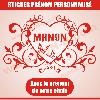 Stickers - Lettres Adhesives Sticker mural prenom fille coeur arabesque papillon 55 cm - Rouge - Run-R