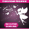 Stickers - Lettres Adhesives Sticker mural prenom fille Fee papillon etoile 28 cm - Blanc - Run-R