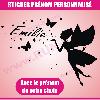 Stickers - Lettres Adhesives Sticker mural prenom fille Fee papillon etoile 28 cm - Noir - Run-R