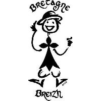 Stickers Monocouleurs 1 Adhesif Breton Bretagne Breizh - Transparent - Resistant - Noir - 12.5 x 6.8 cm