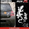 Stickers Monocouleurs 2 stickers SALAMANDRE 17 cm - BLANC - Run-R