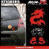 Stickers Monocouleurs 3 stickers DRAGOON 11 cm - ROUGE - Run-R