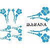 Stickers Monocouleurs Set Adhesifs -ELEMENT IKEBANA- Bleu - PROMO ADN - Car Deco