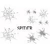 Stickers Monocouleurs Set Adhesifs -ELEMENT SPIDER- Gris - PROMO ADN - Car Deco