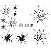Stickers Monocouleurs Set Adhesifs -ELEMENT SPIDER- Noir - PROMO ADN - Car Deco