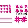 Stickers Monocouleurs Set Adhesifs ELEMENT URBAN GIRL couleur Rose