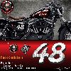 Stickers Motos Stickers DD11 Harley Davidson Sportster 48 BLANC - Run-R
