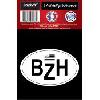 Stickers Multi-couleurs 1 Autocollant Bzh Drapeau Breton