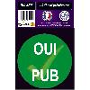 Stickers Multi-couleurs Adhesif Oui Pub -  8X12Cm