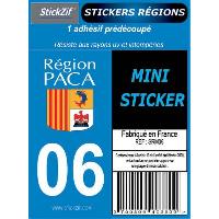 Stickers Plaques Immatriculation 1 Adhesif Moto Region Departement 06 PACA