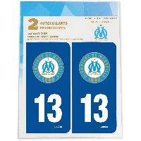 Stickers Plaques Immatriculation 10x 2 Autocollants Dep 13 pour plaque immatriculation OM