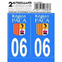 Stickers Plaques Immatriculation 10x Autocollant departement 06 - ALPES MARITIMES