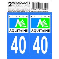 Stickers Plaques Immatriculation 10x Autocollant departement 40 - LANDES -x2-