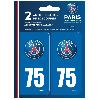 Stickers Plaques Immatriculation 10x Autocollant pour plaque immatriculation Dep 75 PSG - Paris Saint Germain