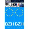 Stickers Plaques Immatriculation 2 autocollants Region Europe BZH