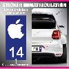 Stickers Plaques Immatriculation 2 stickers plaque immatriculation - Modele JOBS - Run-R