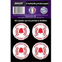 Stickers Plaques Immatriculation 4 Adhesifs Pre-Decoupes PROTECTION Alarme 24-24