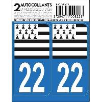 Stickers Plaques Immatriculation Autocollant Departement 22