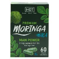 Stimulants pour homme HOT BIO Moringa pur + Maca Man Power 60 capsules