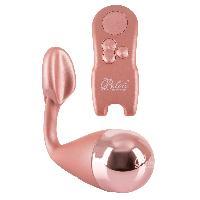 Stimulateurs externes Vibro-balle rose or avec stimulateur clitoris - 8.5cm