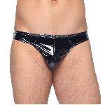 Combinaisons String en vinyl Noir Taille S