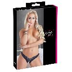 Dessous String Perles noir M