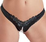 Dessous String Perles noir M