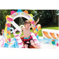 Structure Gonflable - Aire De Jeux Gonflable Aire de jeux gonflable - INTEX - Royaume des bonbons - 168 - 206 Litres - 2 ans et + - 295 x 191 x 130 cm