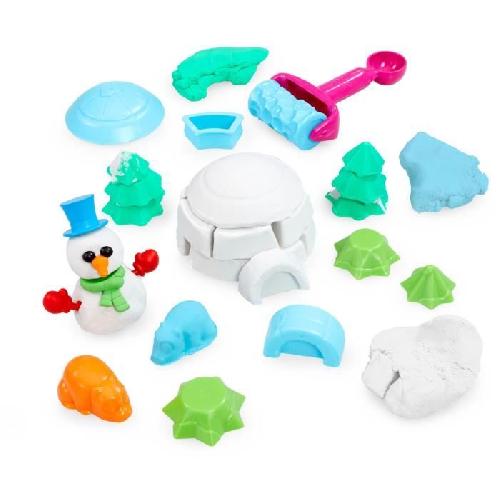 Jeu De Sable A Modeler Super Snow Man City - Kit de loisir creatif pour creer un igloo et un bonhomme de neige - GOLIATH