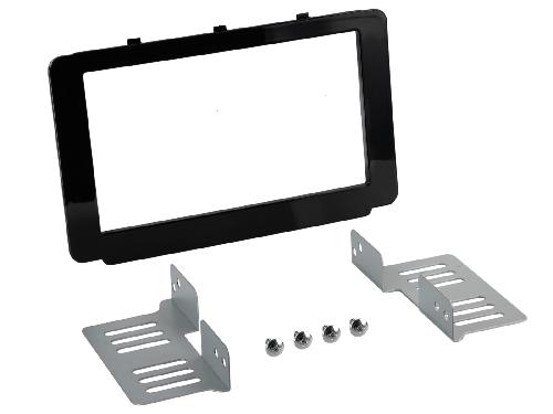 Supports Autoradio de Roger Support 2DIN autoradio compatible avec Toyota Hilux 15-20 - Noir