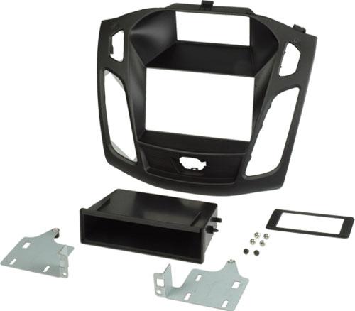 Supports Autoradio de Roger Support 2DIN compatible avec Ford Focus 2011 avec vide-poche - Noir
