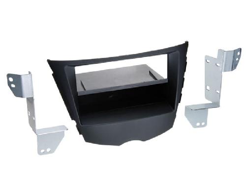 Supports Autoradio de Roger Support 2Din compatible avec Hyundai Veloster ap10 avec vide poche - Noir