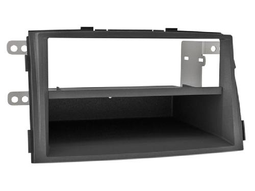 Supports Autoradio de Roger Support 2Din compatible avec Kia Sorento II -XM- ap09 avec vide-poche - Noir
