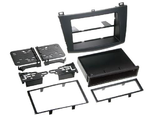 Supports Autoradio de Roger Support 2Din compatible avec Mazda 3 09-13 Avec vide poche - Noir