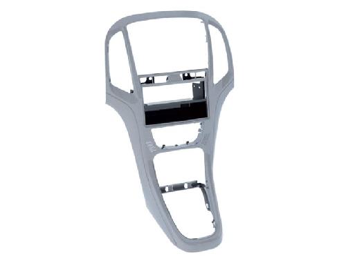 Supports Autoradio de Roger Support 2Din compatible avec Opel Astra J ap09 avec vide-poche - Platine Argent