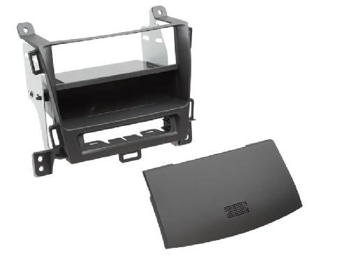 Supports Autoradio de Roger Support 2DIN compatible avec Opel Zafira C avec vide poche - Noir jais