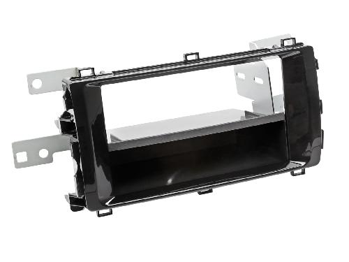Supports Autoradio de Roger Support 2Din compatible avec Toyota Auris 13-15 Avec vide poche - Noir brillant