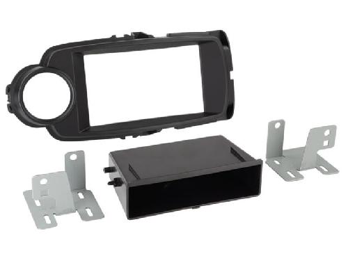 Supports Autoradio de Roger Support 2Din compatible avec Toyota Yaris ap13 Avec vide poche - Noir