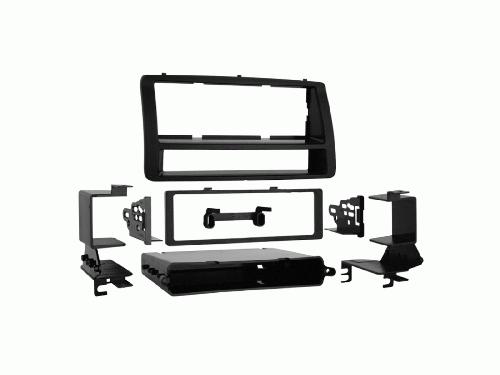 Facade autoradio Toyota Support autoradio 1Din avec rangement pour Toyota Corolla 2002-2007 noir