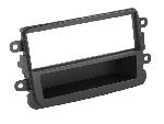 Supports Autoradio de Roger Support Autoradio 1Din compatible avec Dacia Dokker ap12 Gris fonce - Vide-poche