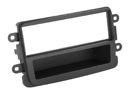 Supports Autoradio de Roger Support Autoradio 1Din compatible avec Dacia Dokker ap12 Gris fonce - Vide-poche