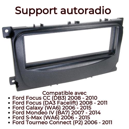 Supports Autoradio de Roger Support autoradio 1DIN compatible avec Ford 06-15 - Noir - voir liste