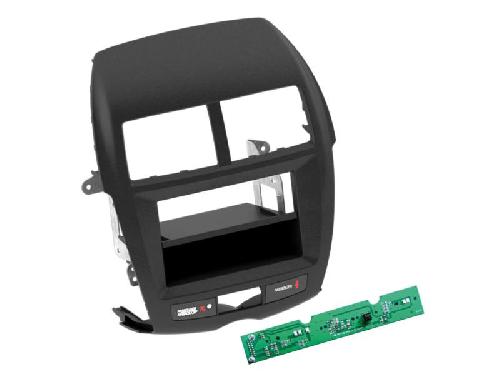 Supports Autoradio de Roger Support autoradio 2 DIN compatible avec Mitsubishi ASX 10-14 avec vide poche - Noir