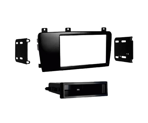 Facade autoradio Volvo Support autoradio 2Din avec rangement pour Volvo S60 S70 V70 CX70 noir