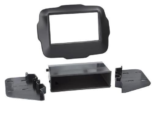 Supports Autoradio de Roger Support autoradio 2DIN compatible avec Jeep Renegade ap14 Noir