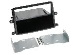 Supports Autoradio de Roger Support autoradio 2DIN compatible avec Mitsubishi L200 06-15 avec vide poche - Noir