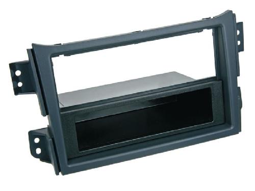 Supports Autoradio de Roger Support autoradio 2DIN compatible avec Opel Agila Suzuki Splash 08-15 Avec vide poche - Noir