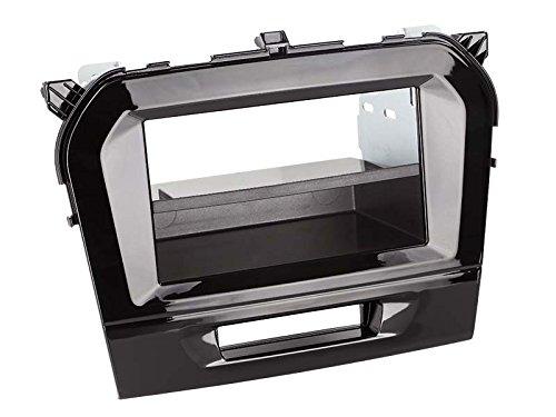 Supports Autoradio de Roger Support autoradio 2DIN compatible avec Suzuki Vitara ap15 Avec vide poche - Noir brillant