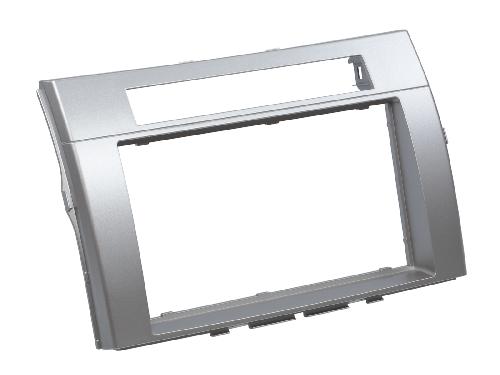 Supports Autoradio de Roger Support Autoradio 2Din compatible avec Toyota Corolla verso 04-09 - Argent